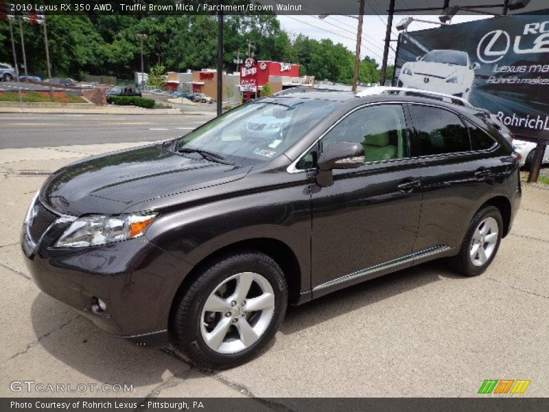 Truffle Brown Mica / Parchment/Brown Walnut 2010 Lexus RX 350 AWD