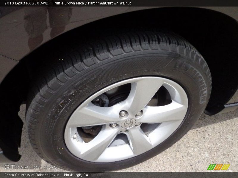 Truffle Brown Mica / Parchment/Brown Walnut 2010 Lexus RX 350 AWD