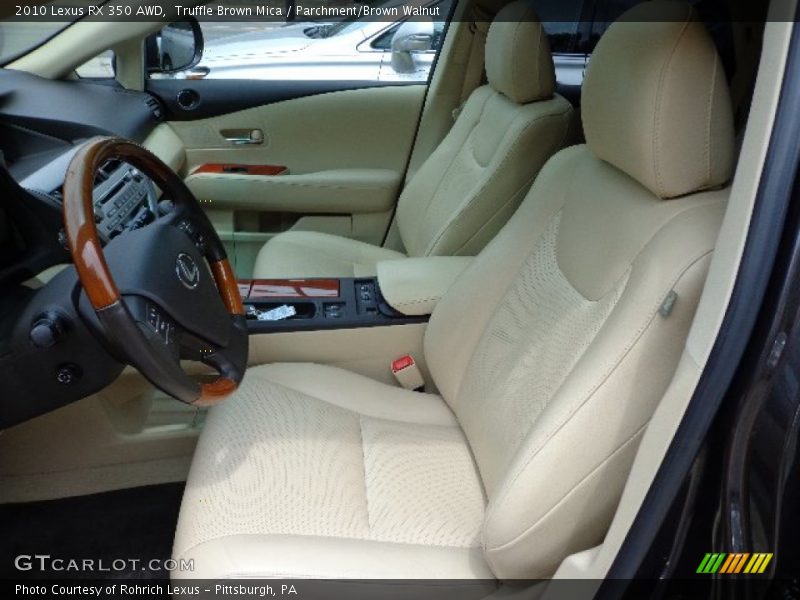 Truffle Brown Mica / Parchment/Brown Walnut 2010 Lexus RX 350 AWD