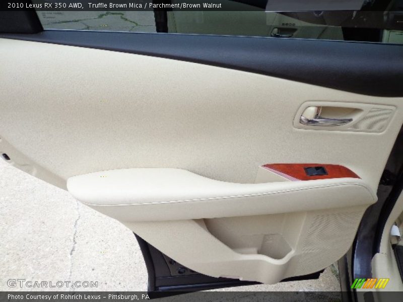 Truffle Brown Mica / Parchment/Brown Walnut 2010 Lexus RX 350 AWD