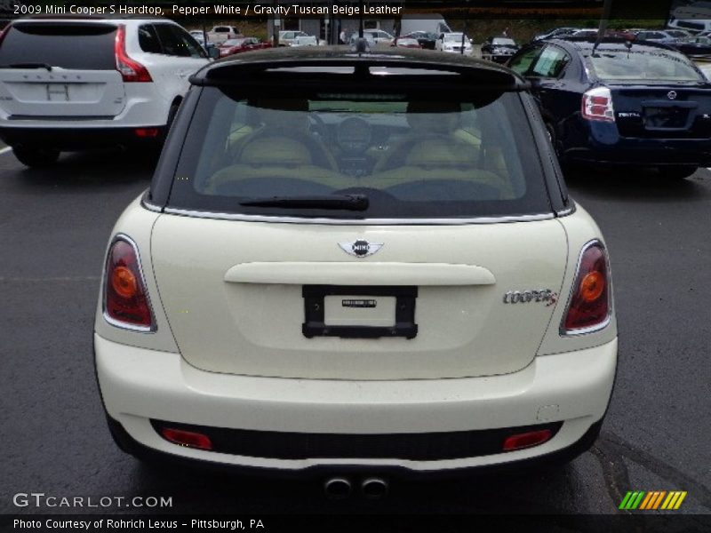 Pepper White / Gravity Tuscan Beige Leather 2009 Mini Cooper S Hardtop