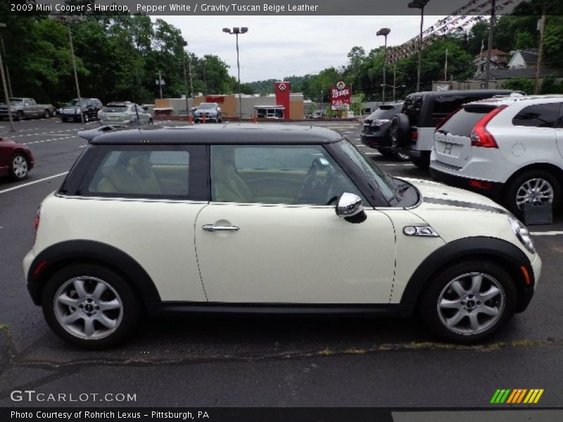 Pepper White / Gravity Tuscan Beige Leather 2009 Mini Cooper S Hardtop