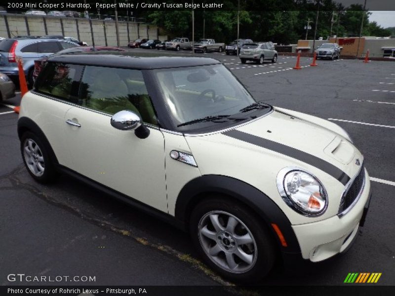 Pepper White / Gravity Tuscan Beige Leather 2009 Mini Cooper S Hardtop