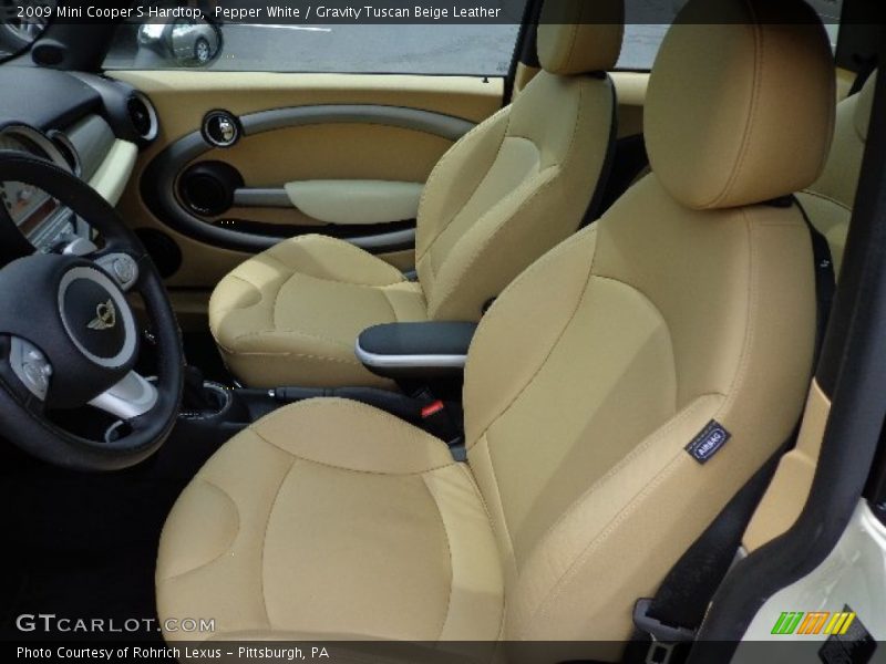 Pepper White / Gravity Tuscan Beige Leather 2009 Mini Cooper S Hardtop