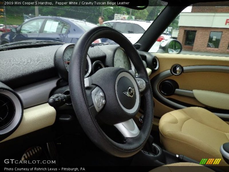 Pepper White / Gravity Tuscan Beige Leather 2009 Mini Cooper S Hardtop
