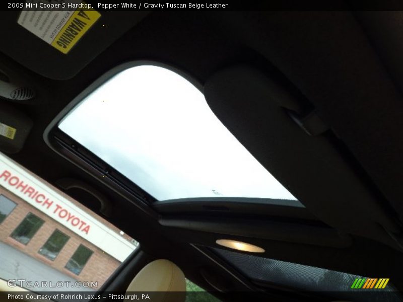 Pepper White / Gravity Tuscan Beige Leather 2009 Mini Cooper S Hardtop