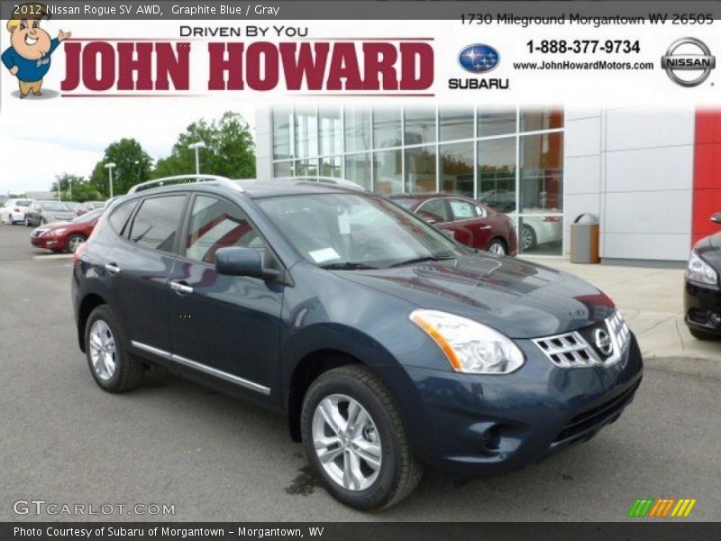Graphite Blue / Gray 2012 Nissan Rogue SV AWD