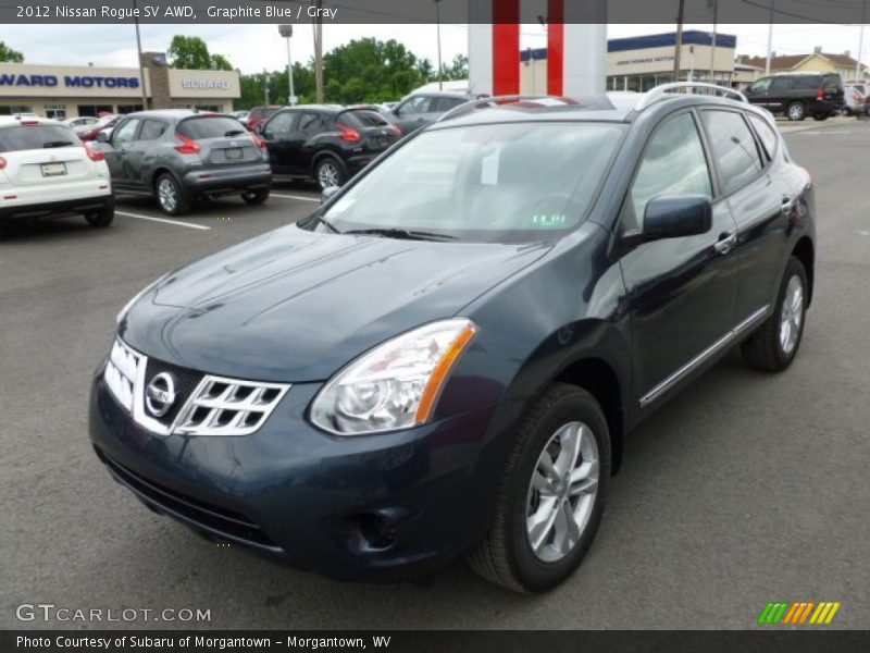Graphite Blue / Gray 2012 Nissan Rogue SV AWD