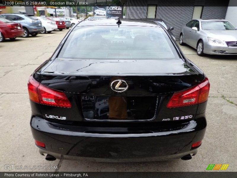 Obsidian Black / Black 2008 Lexus IS 250 AWD