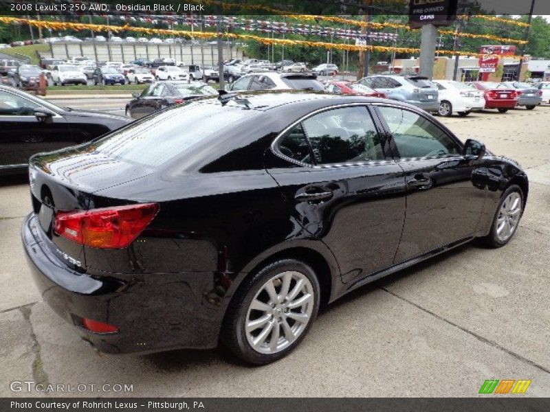 Obsidian Black / Black 2008 Lexus IS 250 AWD