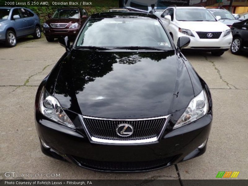 Obsidian Black / Black 2008 Lexus IS 250 AWD
