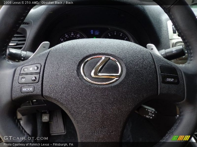 Obsidian Black / Black 2008 Lexus IS 250 AWD