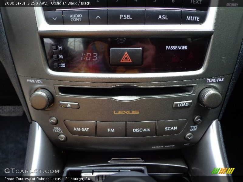 Obsidian Black / Black 2008 Lexus IS 250 AWD