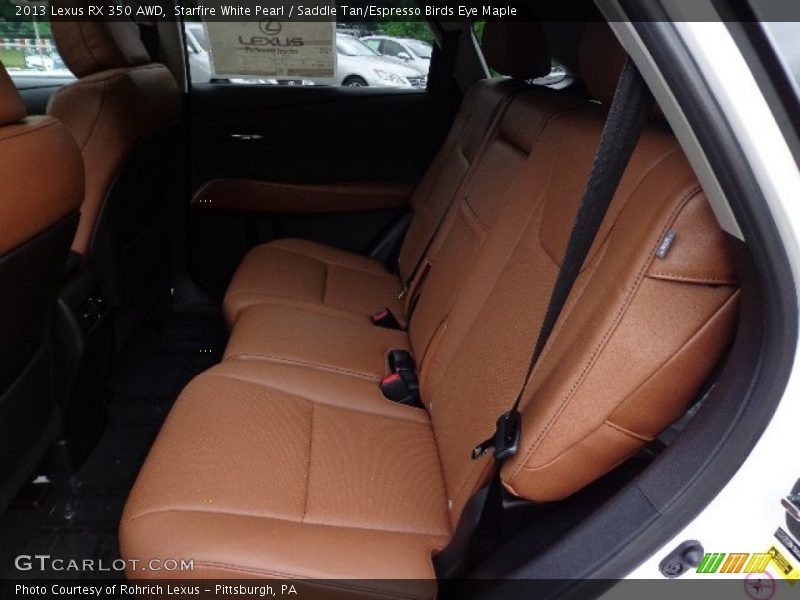 Starfire White Pearl / Saddle Tan/Espresso Birds Eye Maple 2013 Lexus RX 350 AWD
