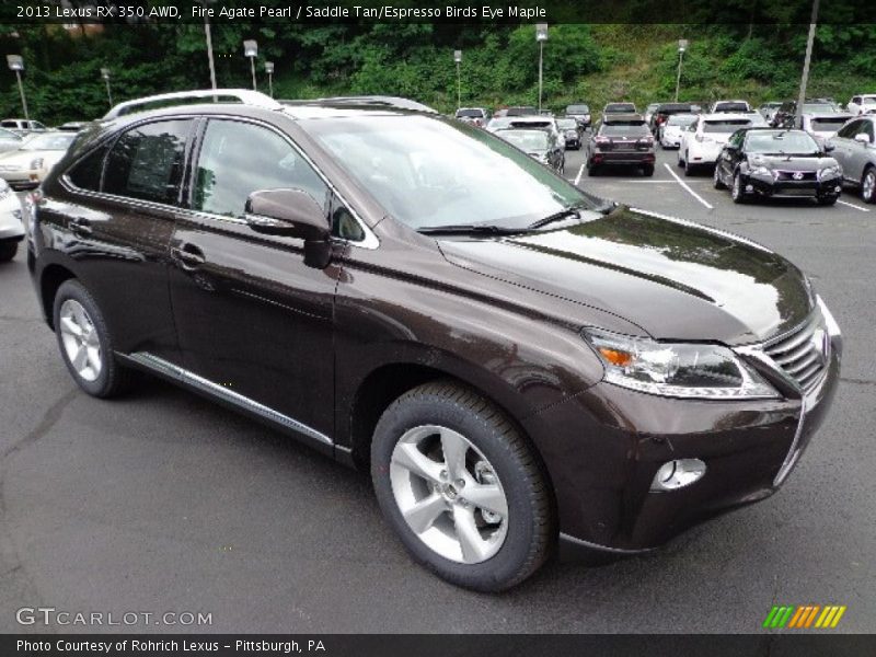 Fire Agate Pearl / Saddle Tan/Espresso Birds Eye Maple 2013 Lexus RX 350 AWD