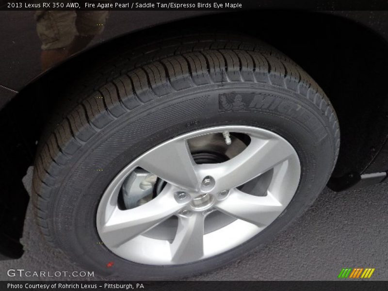 Fire Agate Pearl / Saddle Tan/Espresso Birds Eye Maple 2013 Lexus RX 350 AWD