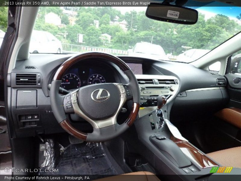 Fire Agate Pearl / Saddle Tan/Espresso Birds Eye Maple 2013 Lexus RX 350 AWD