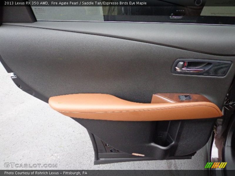 Fire Agate Pearl / Saddle Tan/Espresso Birds Eye Maple 2013 Lexus RX 350 AWD