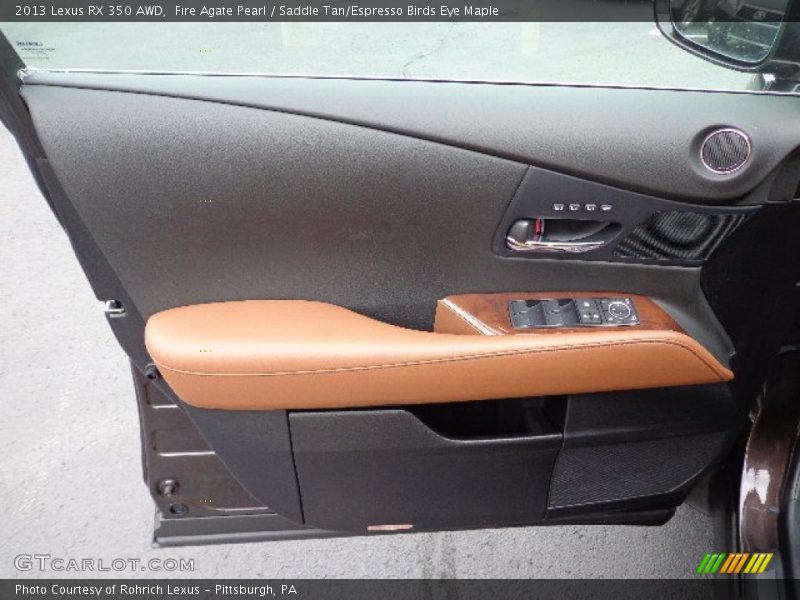 Fire Agate Pearl / Saddle Tan/Espresso Birds Eye Maple 2013 Lexus RX 350 AWD
