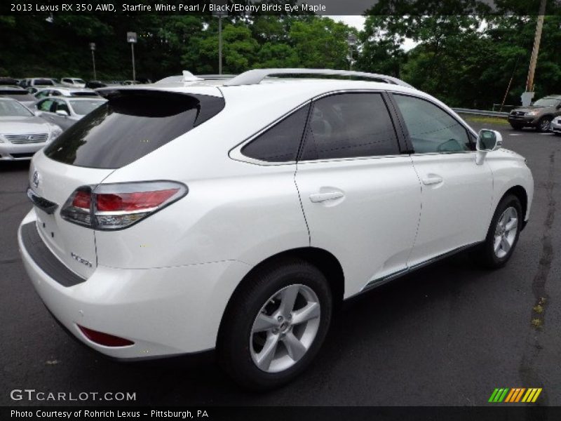 Starfire White Pearl / Black/Ebony Birds Eye Maple 2013 Lexus RX 350 AWD