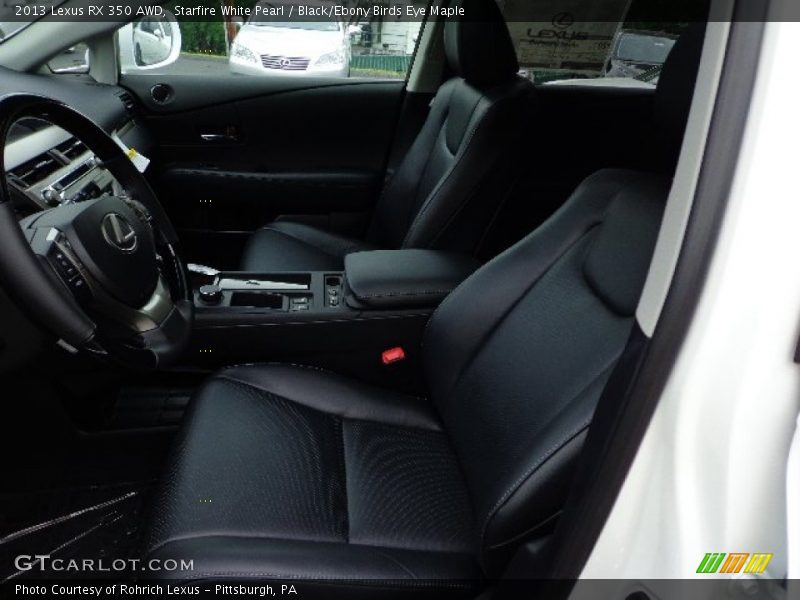 Starfire White Pearl / Black/Ebony Birds Eye Maple 2013 Lexus RX 350 AWD