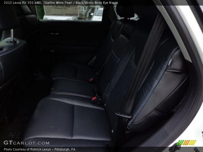 Starfire White Pearl / Black/Ebony Birds Eye Maple 2013 Lexus RX 350 AWD