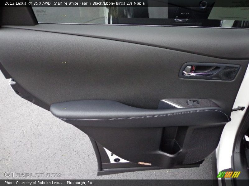 Starfire White Pearl / Black/Ebony Birds Eye Maple 2013 Lexus RX 350 AWD