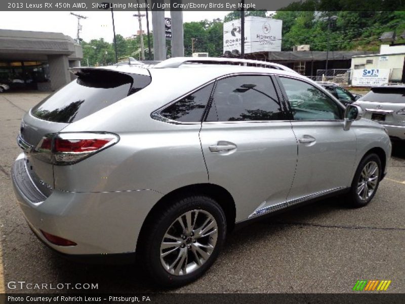 Silver Lining Metallic / Light Gray/Ebony Birds Eye Maple 2013 Lexus RX 450h AWD