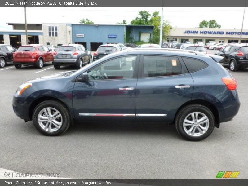 Graphite Blue / Black 2012 Nissan Rogue SV AWD