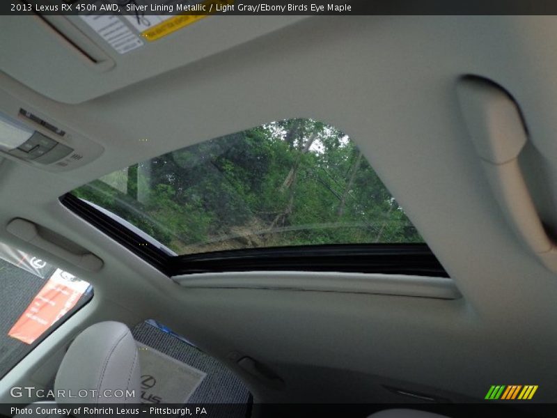 Sunroof of 2013 RX 450h AWD