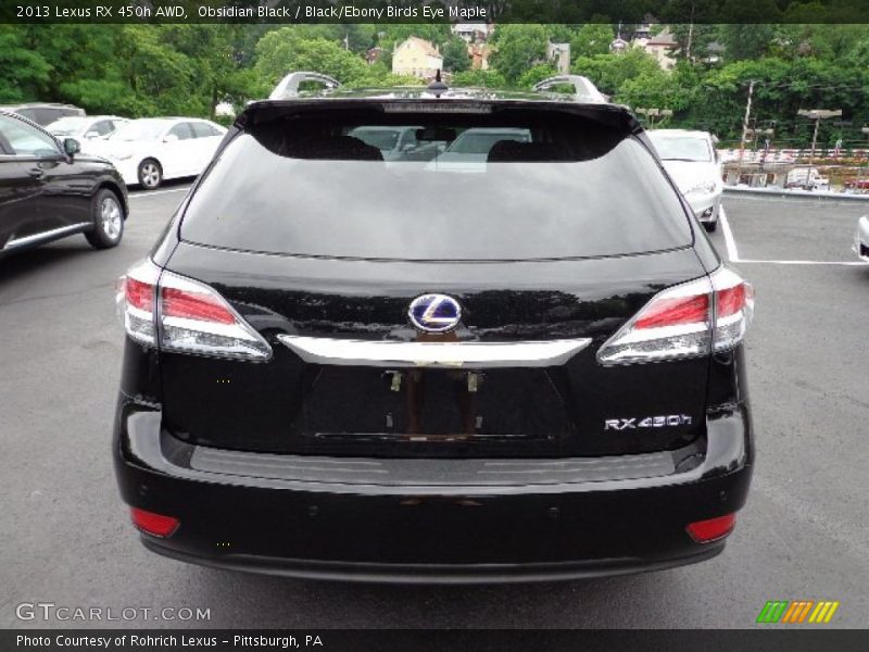 Obsidian Black / Black/Ebony Birds Eye Maple 2013 Lexus RX 450h AWD