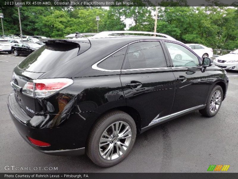 Obsidian Black / Black/Ebony Birds Eye Maple 2013 Lexus RX 450h AWD