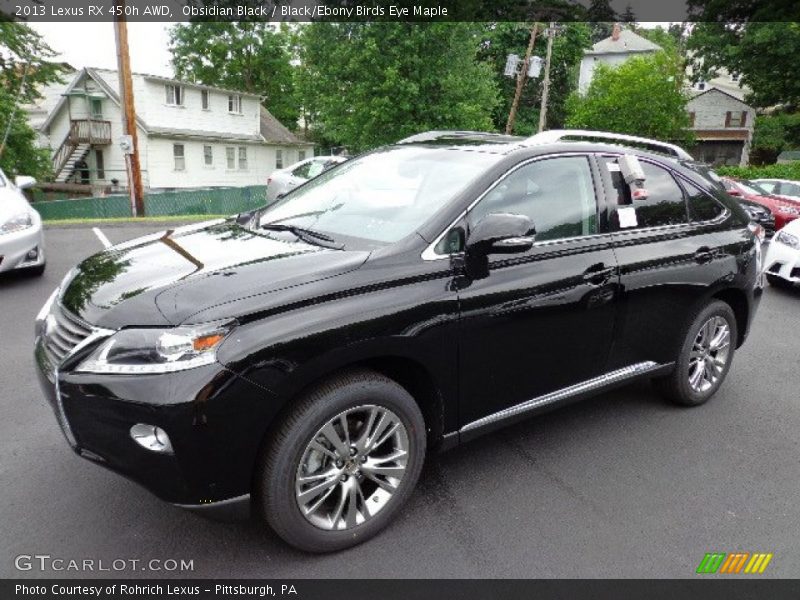 Obsidian Black / Black/Ebony Birds Eye Maple 2013 Lexus RX 450h AWD