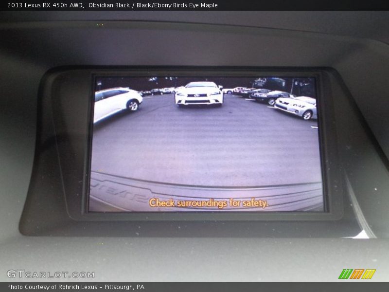 Obsidian Black / Black/Ebony Birds Eye Maple 2013 Lexus RX 450h AWD