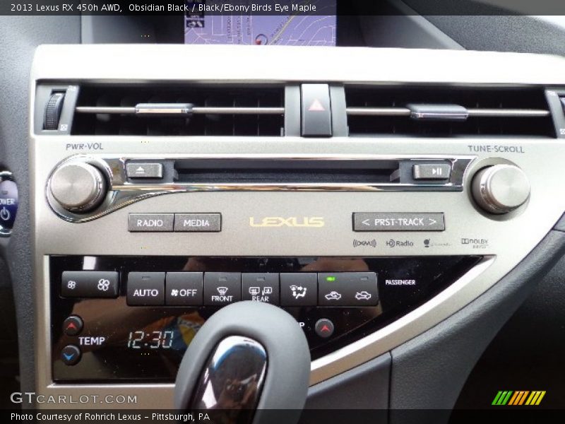 Obsidian Black / Black/Ebony Birds Eye Maple 2013 Lexus RX 450h AWD