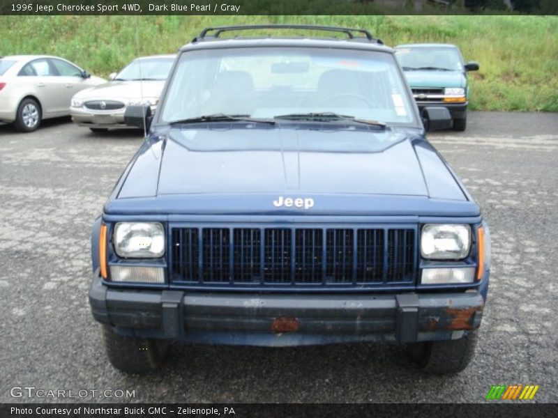 Dark Blue Pearl / Gray 1996 Jeep Cherokee Sport 4WD
