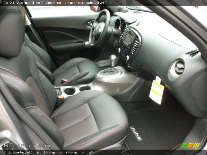 Gun Metallic / Black/Red Leather/Silver Trim 2012 Nissan Juke SL AWD