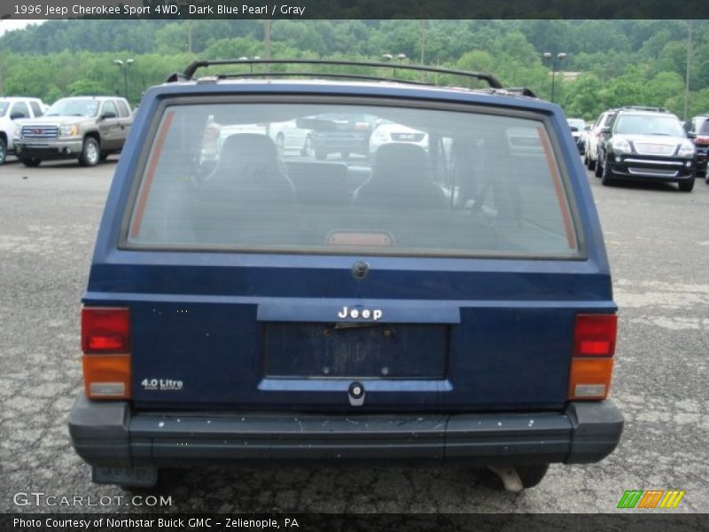 Dark Blue Pearl / Gray 1996 Jeep Cherokee Sport 4WD