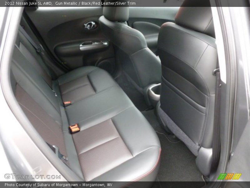 Gun Metallic / Black/Red Leather/Silver Trim 2012 Nissan Juke SL AWD