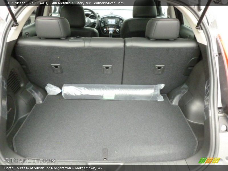 Gun Metallic / Black/Red Leather/Silver Trim 2012 Nissan Juke SL AWD