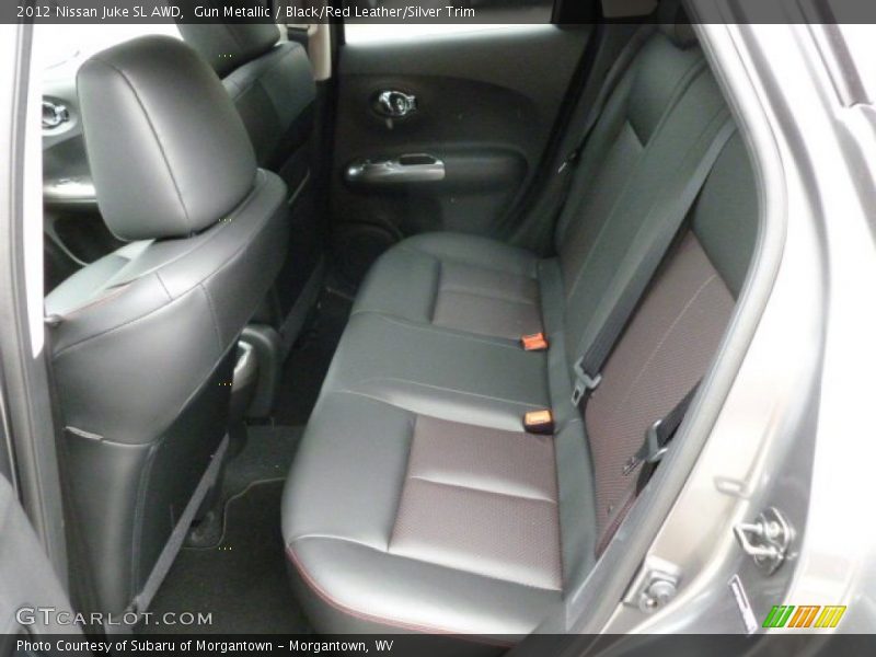 Gun Metallic / Black/Red Leather/Silver Trim 2012 Nissan Juke SL AWD