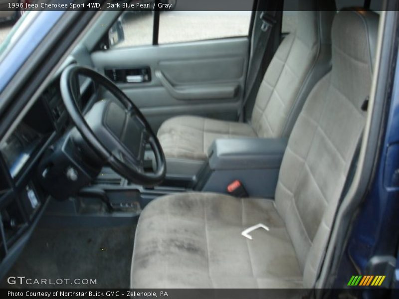 Dark Blue Pearl / Gray 1996 Jeep Cherokee Sport 4WD