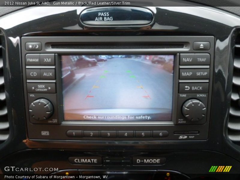Gun Metallic / Black/Red Leather/Silver Trim 2012 Nissan Juke SL AWD