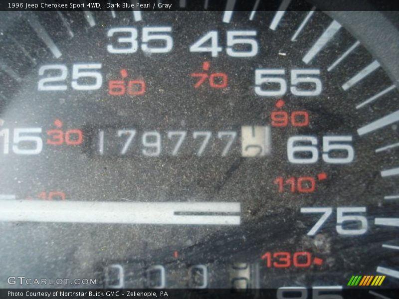 Dark Blue Pearl / Gray 1996 Jeep Cherokee Sport 4WD