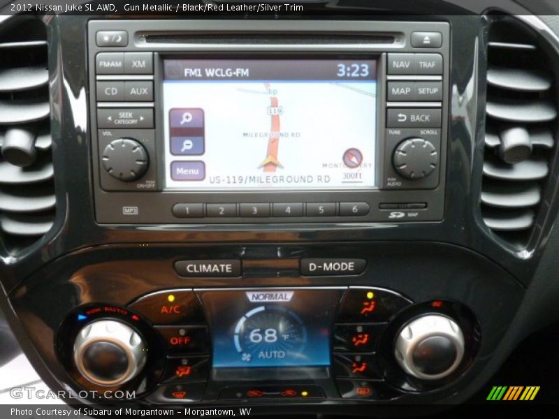 Gun Metallic / Black/Red Leather/Silver Trim 2012 Nissan Juke SL AWD
