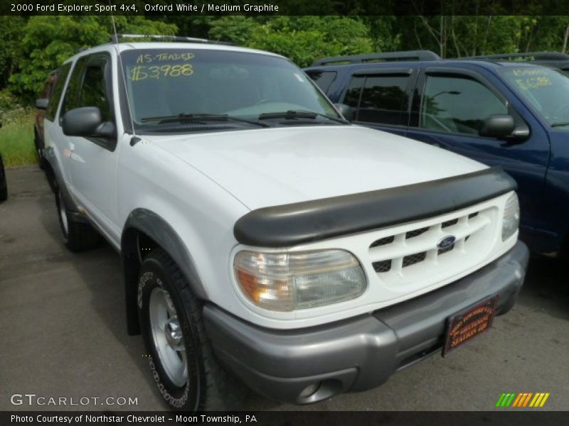 Oxford White / Medium Graphite 2000 Ford Explorer Sport 4x4