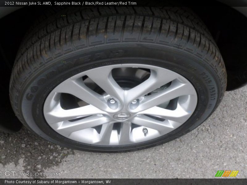 Sapphire Black / Black/Red Leather/Red Trim 2012 Nissan Juke SL AWD