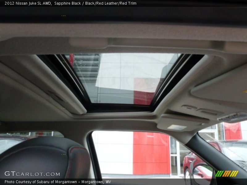 Sapphire Black / Black/Red Leather/Red Trim 2012 Nissan Juke SL AWD