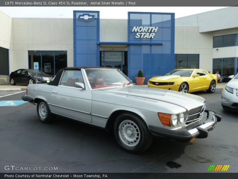 Astral Silver Metallic / Red 1975 Mercedes-Benz SL Class 450 SL Roadster