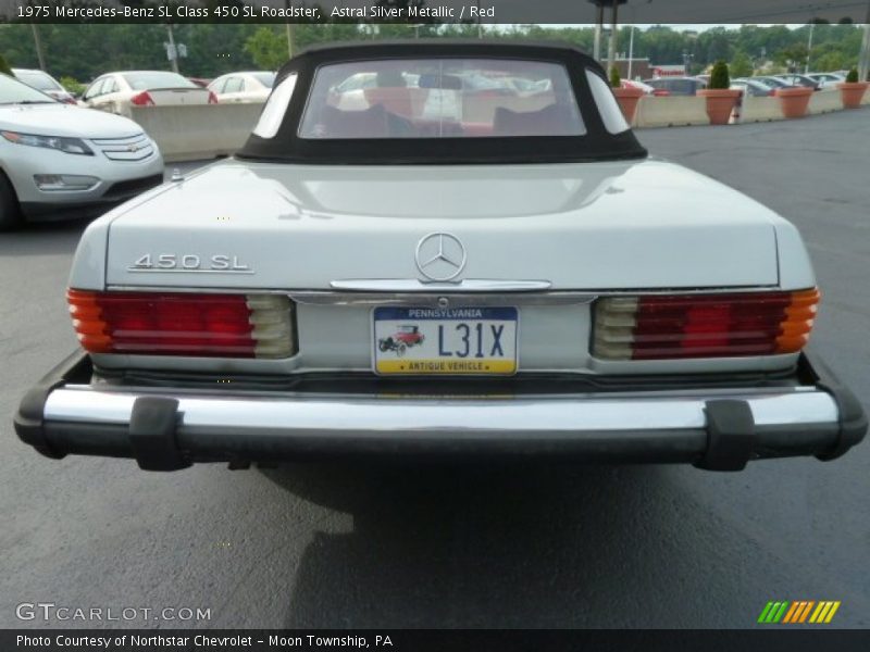 Astral Silver Metallic / Red 1975 Mercedes-Benz SL Class 450 SL Roadster